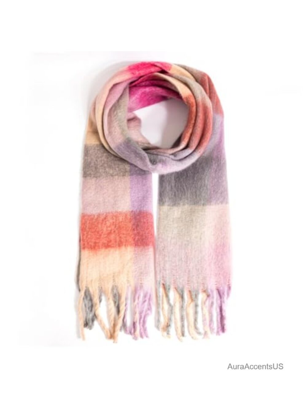 Chunky Knit Blanket Scarf for Women, Oversized Wrap, Thick Winter Scarf with